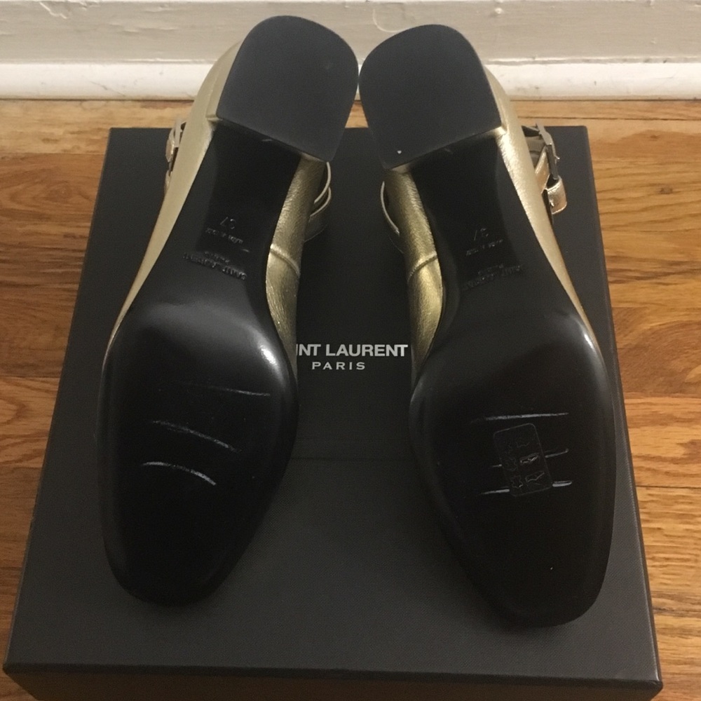 SAINT LAURENT DOUBLE STRAP BABIES SIZE 37 NWB - Picture 5 of 8
